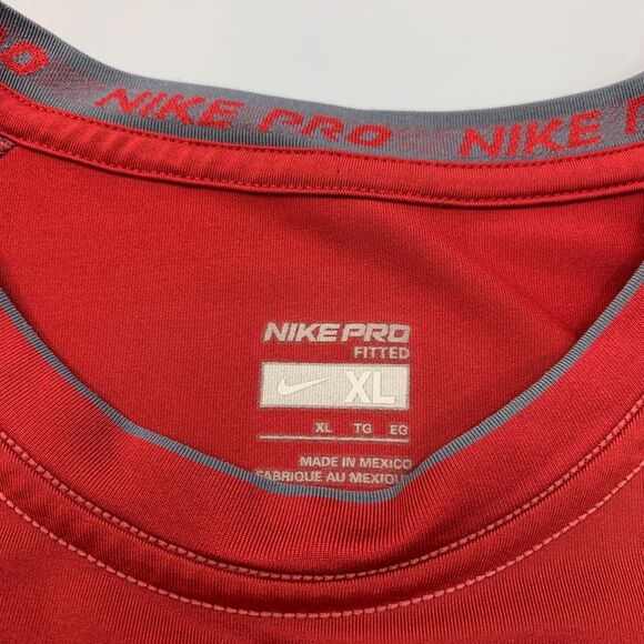 Nike Pro T Shirt Mens XL Extra Large Fitted Dri Fit Short Sleeve Gym Train Base - Picture 3 of 13